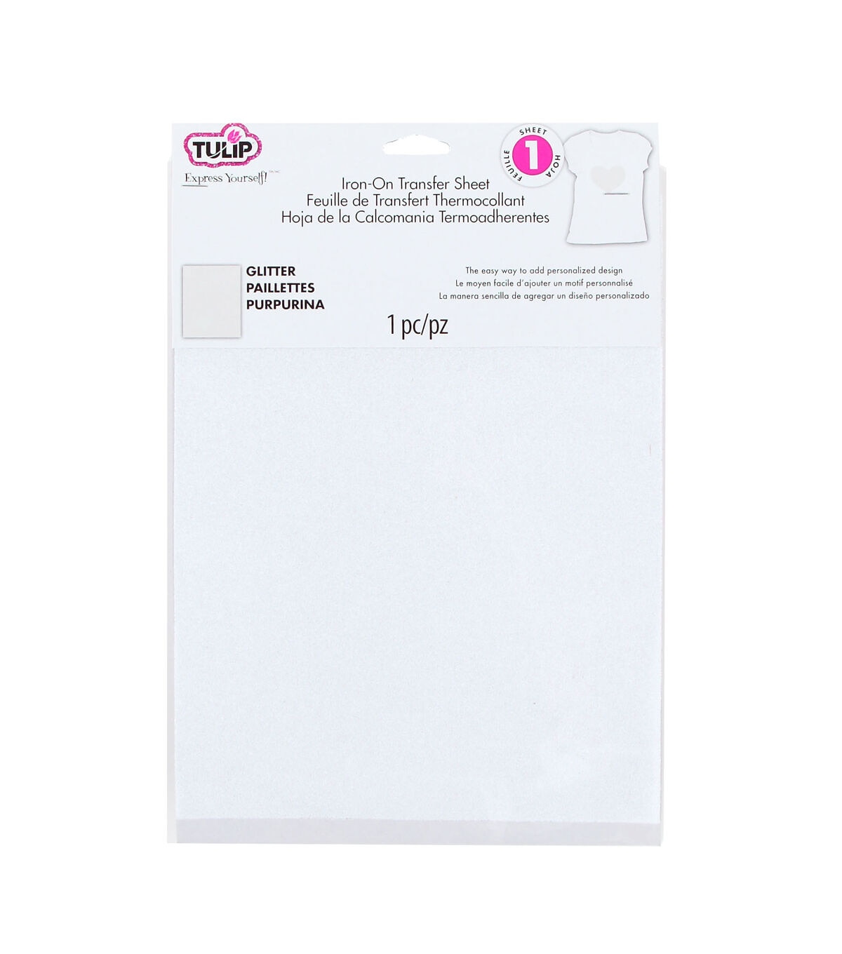 Tulip Iron-On Transfer Sheets Gold Glitter