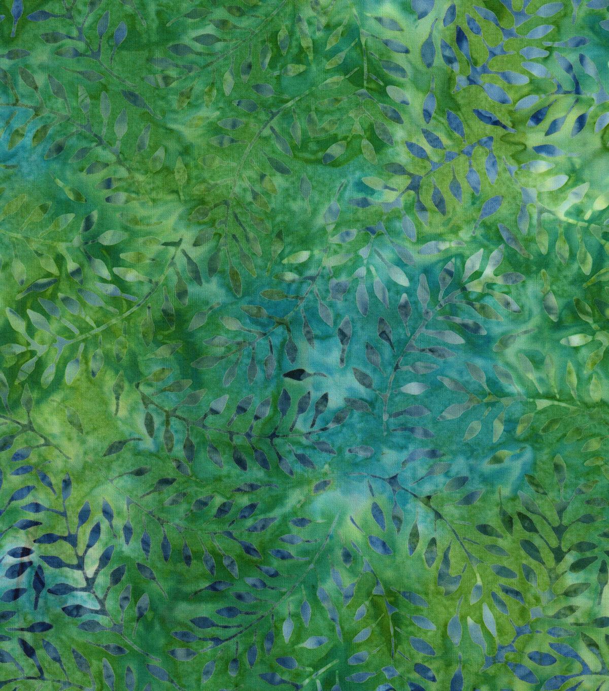 Legacy Studio Batik Cotton Fabric Green Leaves