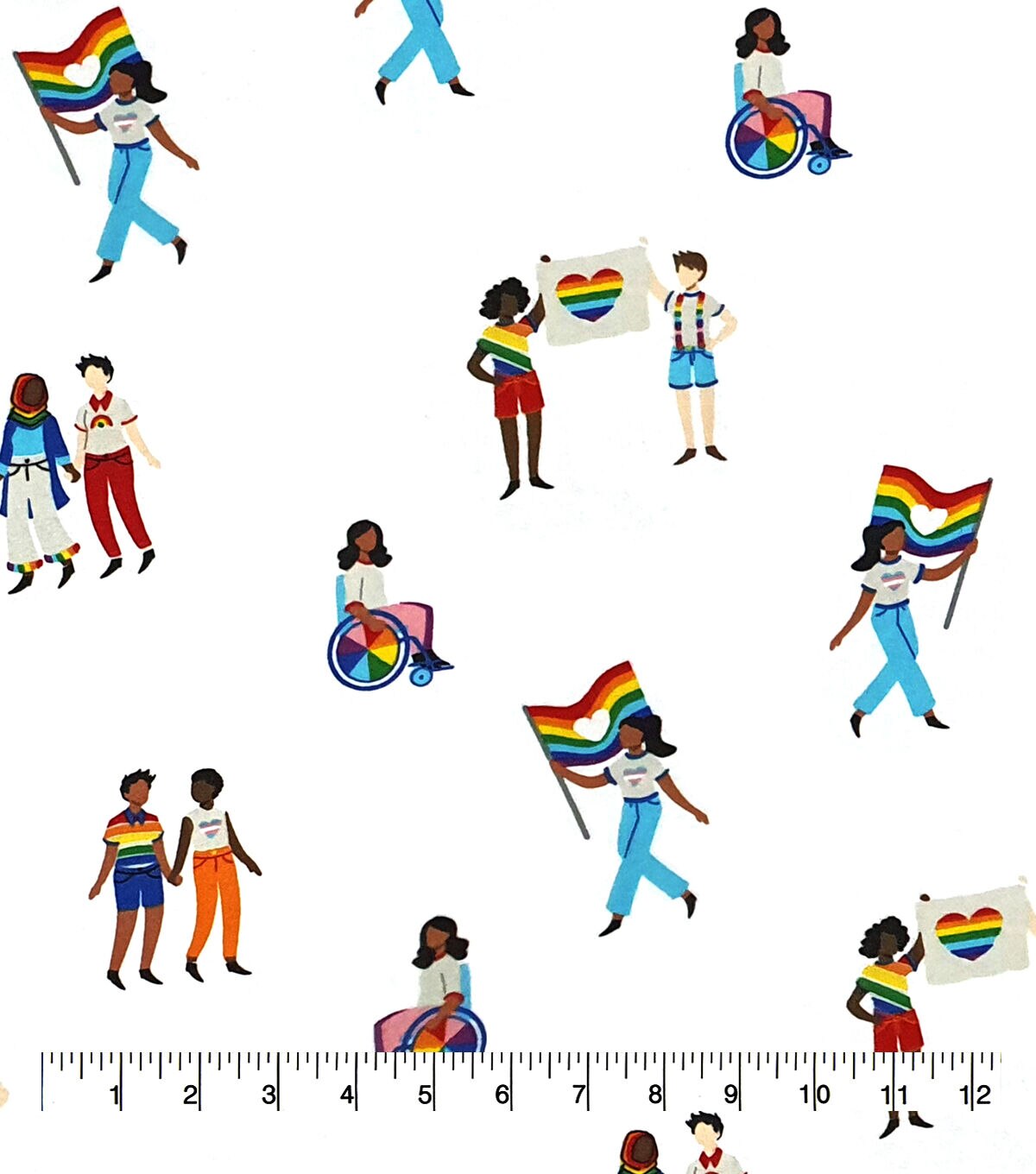 Super Snuggle Pride Couples Flannel Fabric