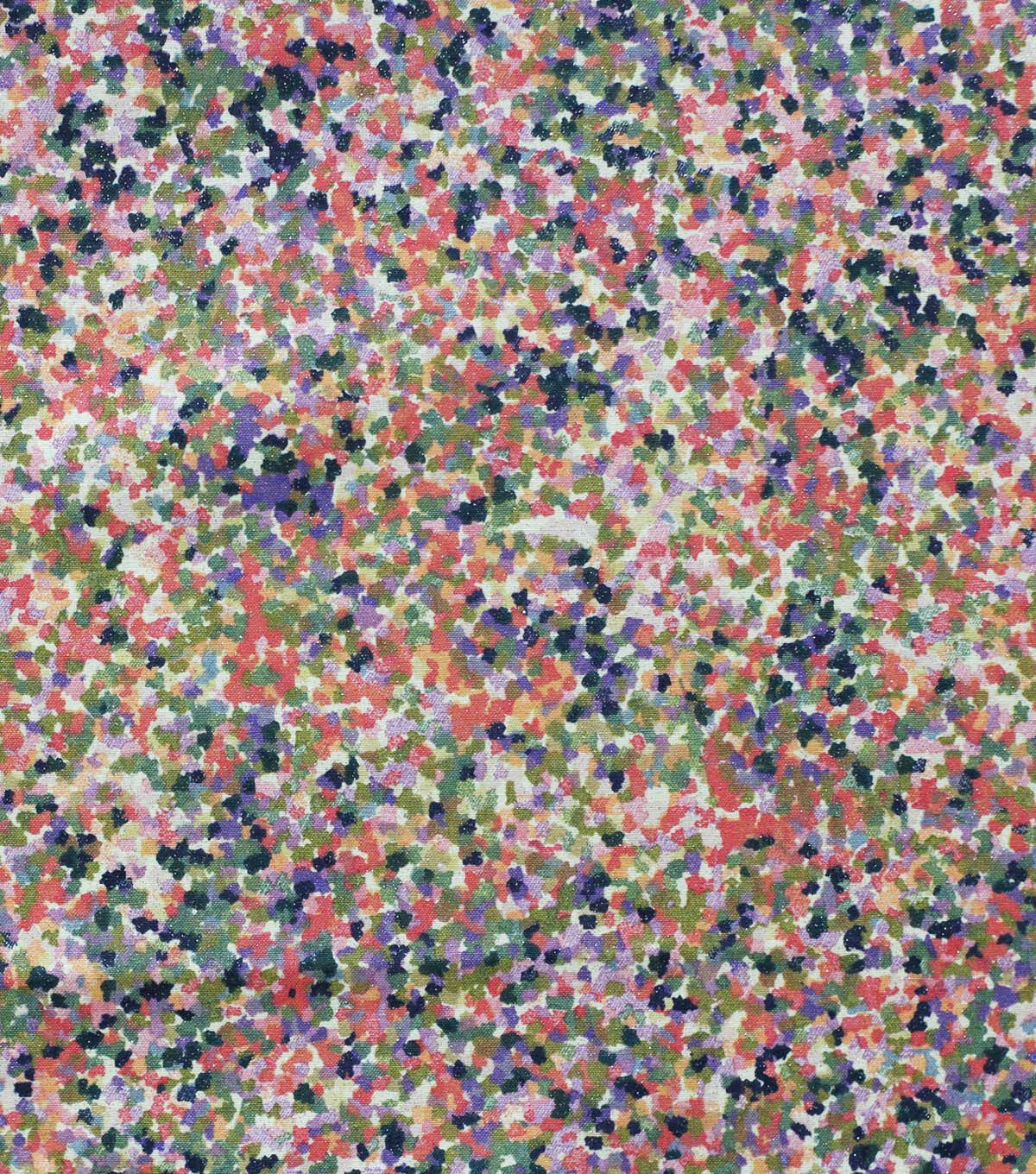 70s Splatter on White Quilt Glitter Cotton Fabric by Keepsake Calico