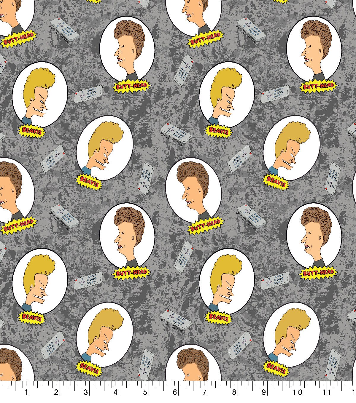 Beavis and Butt Head Remote Cotton Fabric
