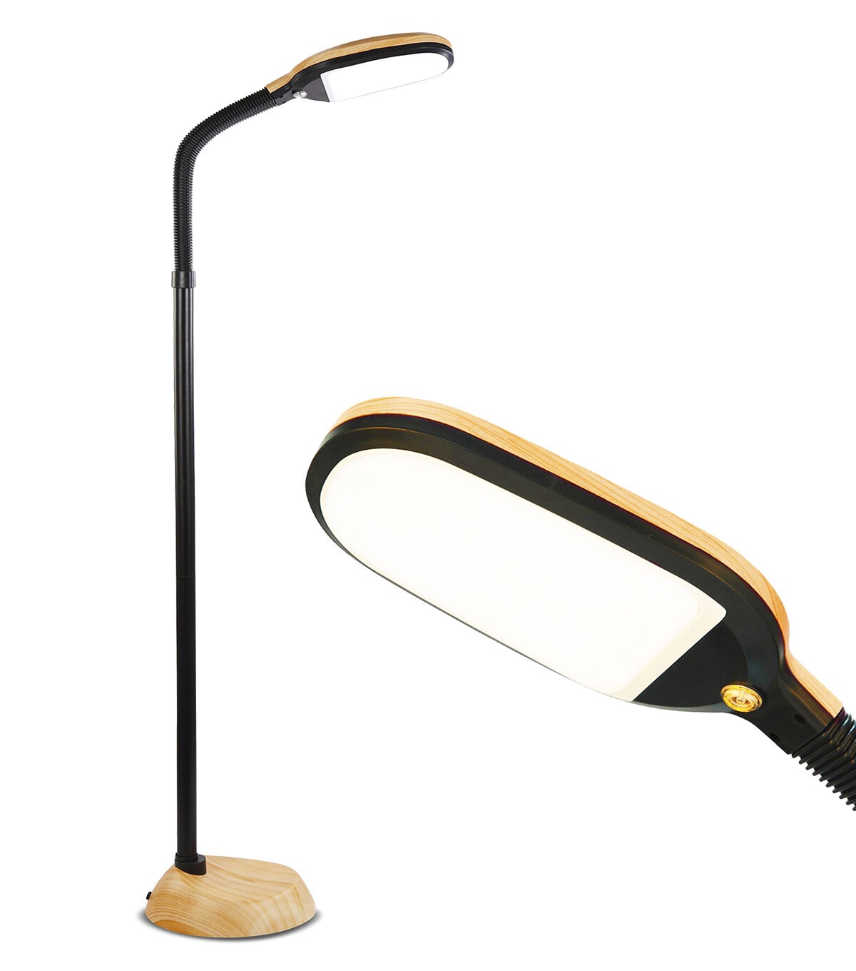 Brightech Litespan LED Floor Lamp - Wood