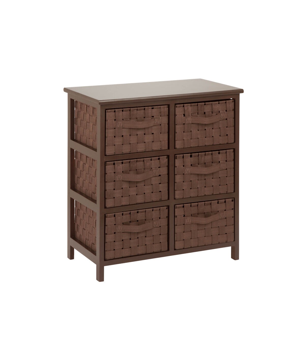 Honey Can Do 21.5 x 24.5 Brown Woven 6 Drawer Storage Chest