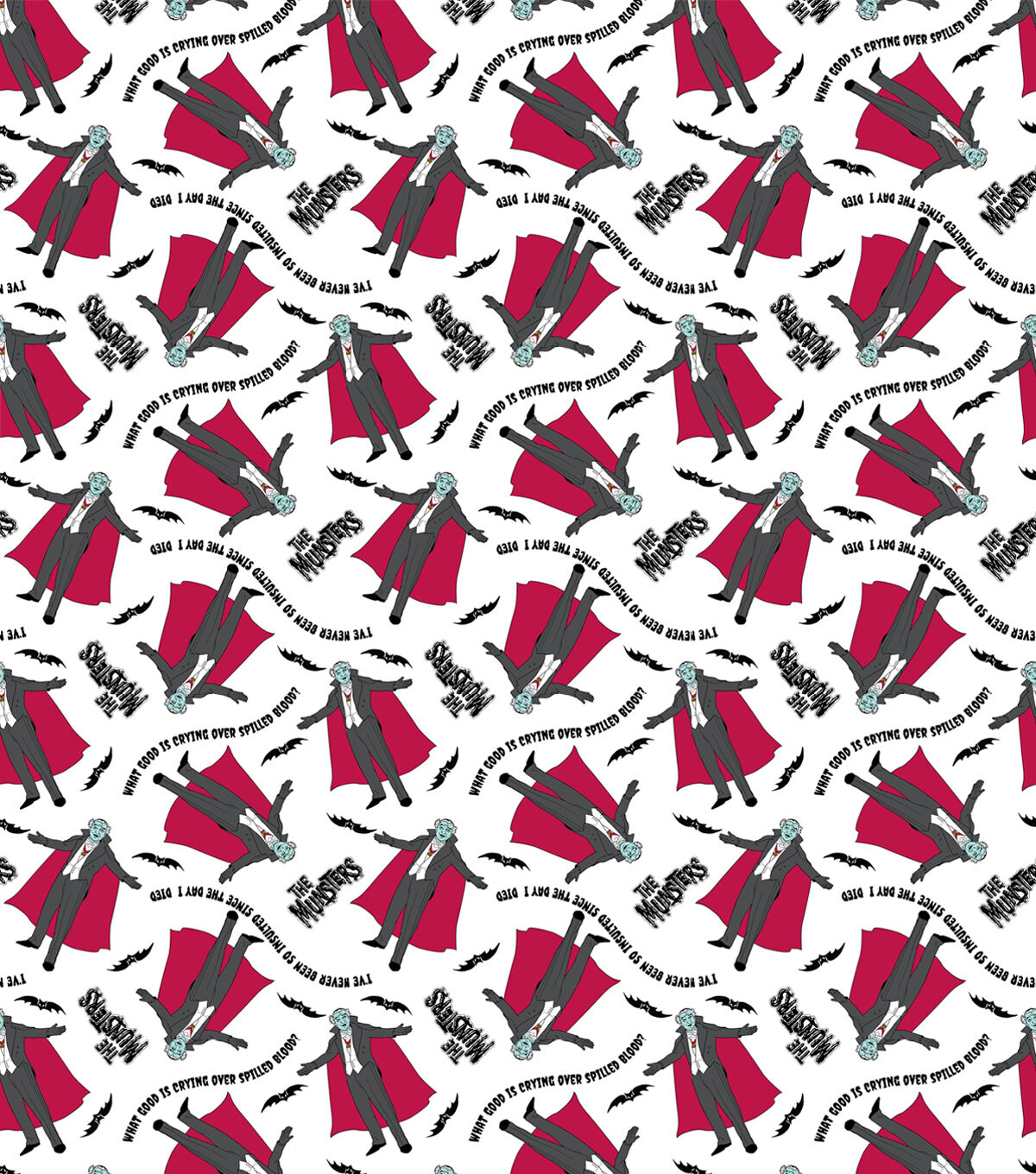 Munsters Grandpa Munster Halloween Cotton Fabric