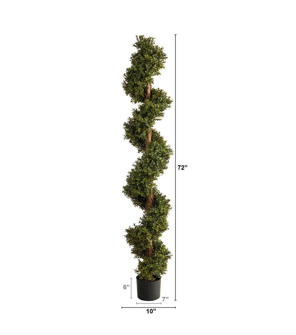 Nearly Natural 6ft. Boxwood Spiral Topiary Artificial Tree