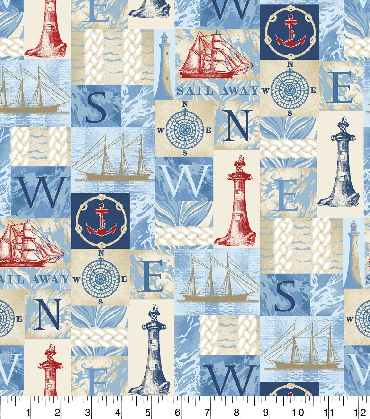 Sail Away Super Snuggle Flannel Fabric