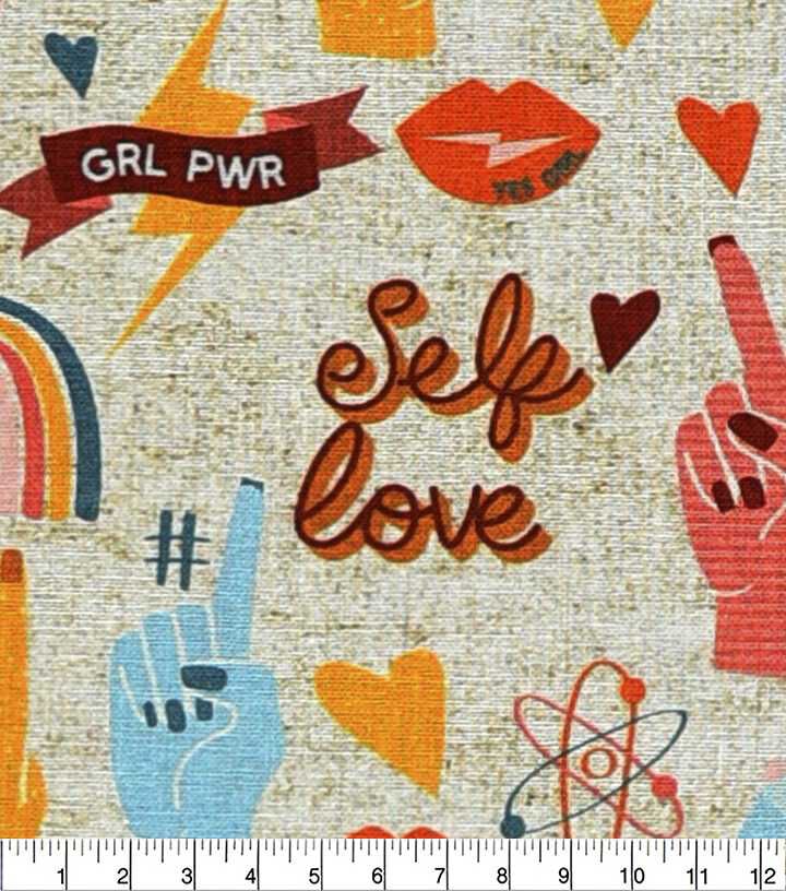 POP! You Got This Girl Novelty Print Cotton Fabric