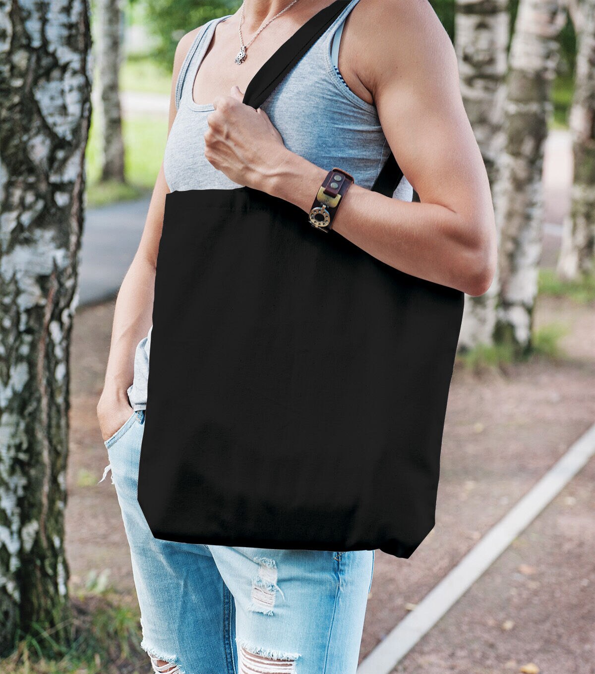 18 Black Canvas Tote by hildie & jo