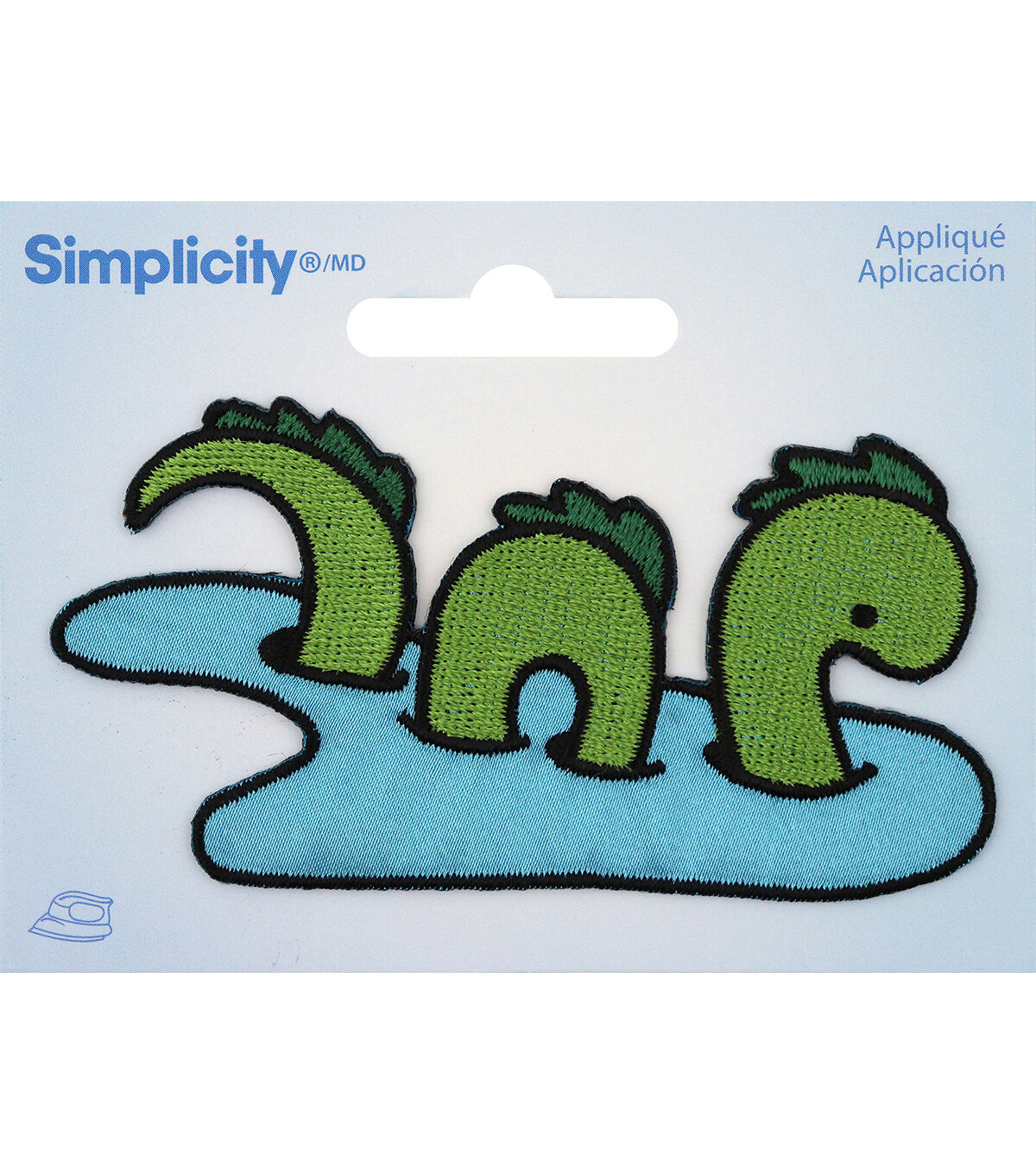 Simplicity 3.5 Green Loch Ness Monster in Water Iron On Patch
