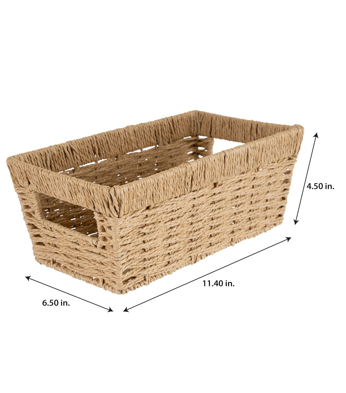 Simplify 11 x 6.5 Dutch Weave Shelf Storage Basket