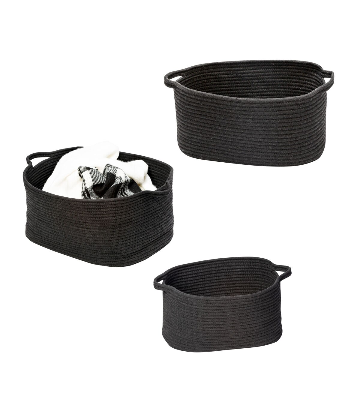 Honey Can Do 18.5 x 13 Soft Cotton Coil Nesting Baskets 3ct