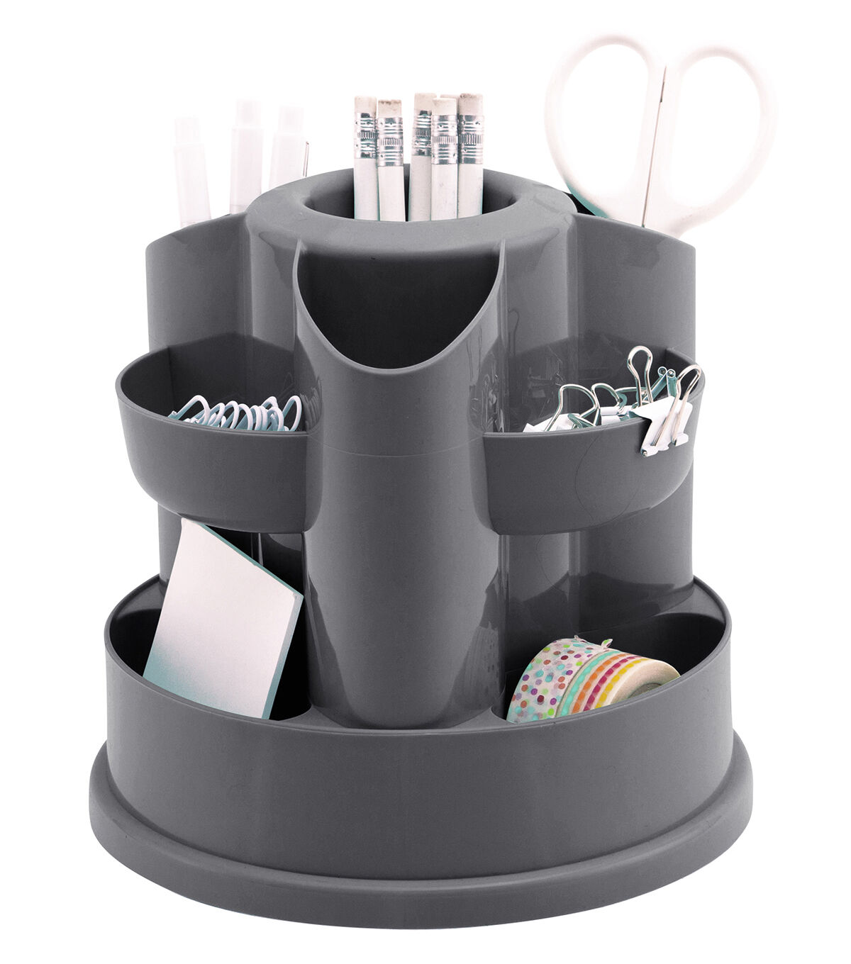8 x 8 Gray Rotating Desktop Organizer