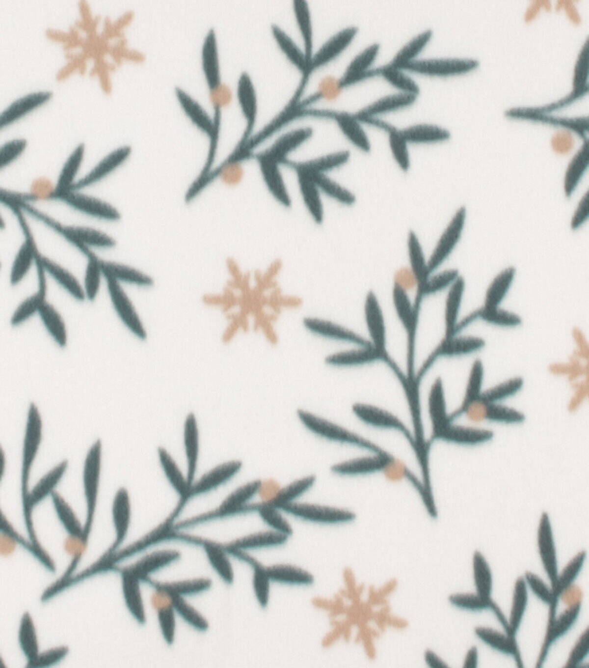 Green Mistletoe Blizzard Fleece Fabric