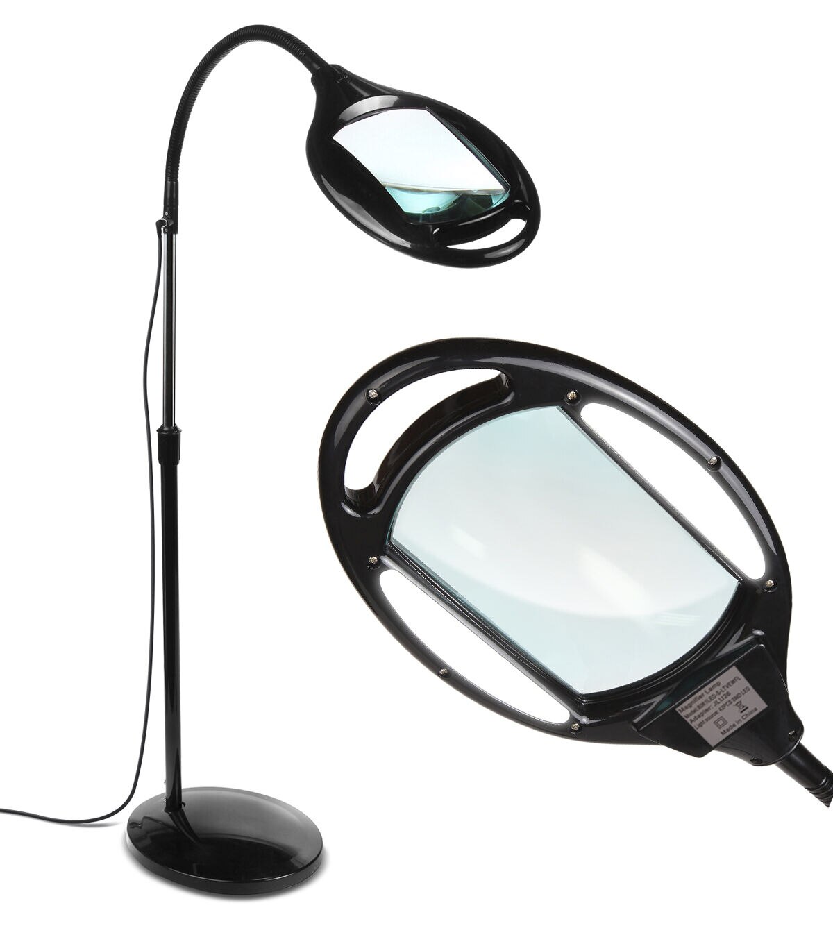 Brightech LightView LED Floor Magnifier with 5 Diopter - Black