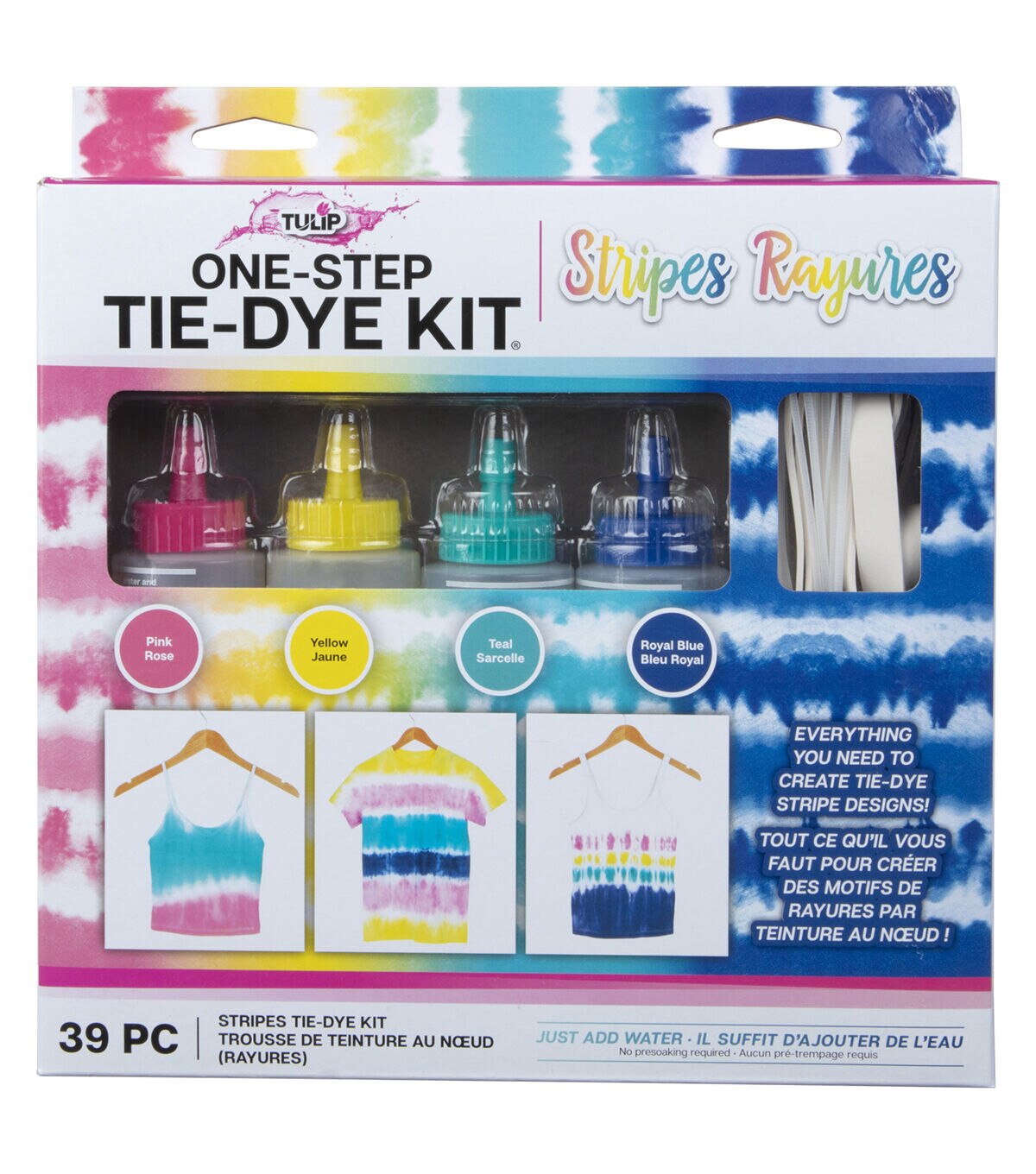 Tulip 39ct Stripes One Step Fabric Tie Dye Kit