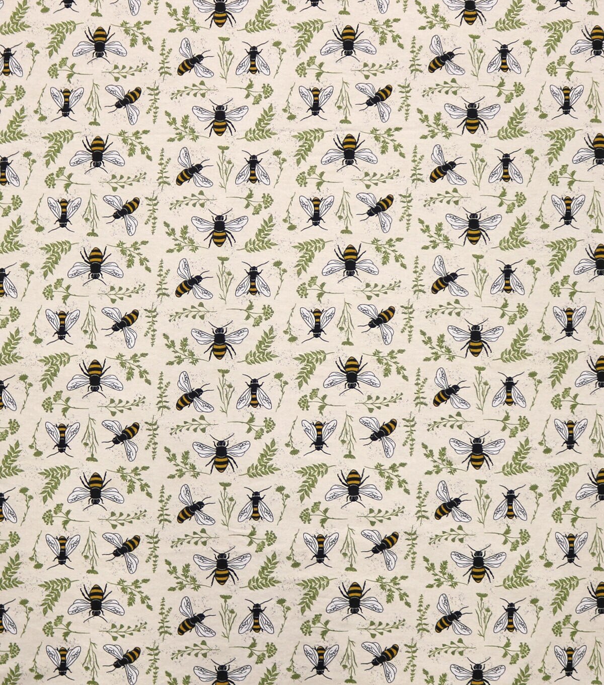 Bees And Plants Super Snuggle Flannel Fabric
