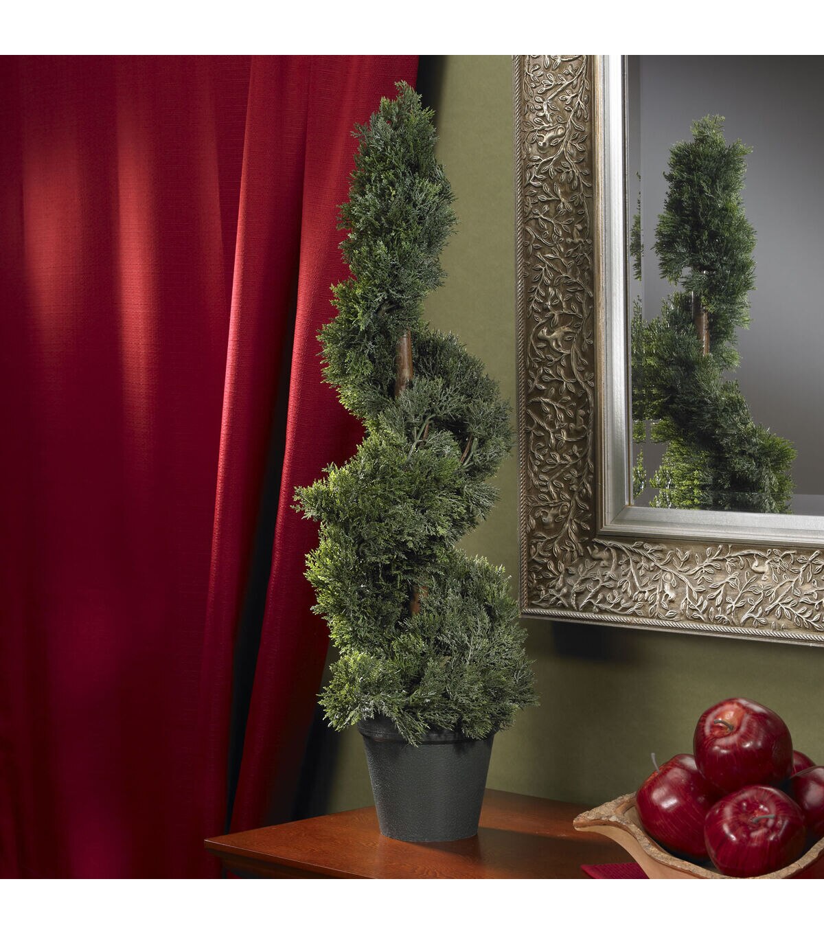 Nearly Natural 2' Cedar Spiral Silk Tree