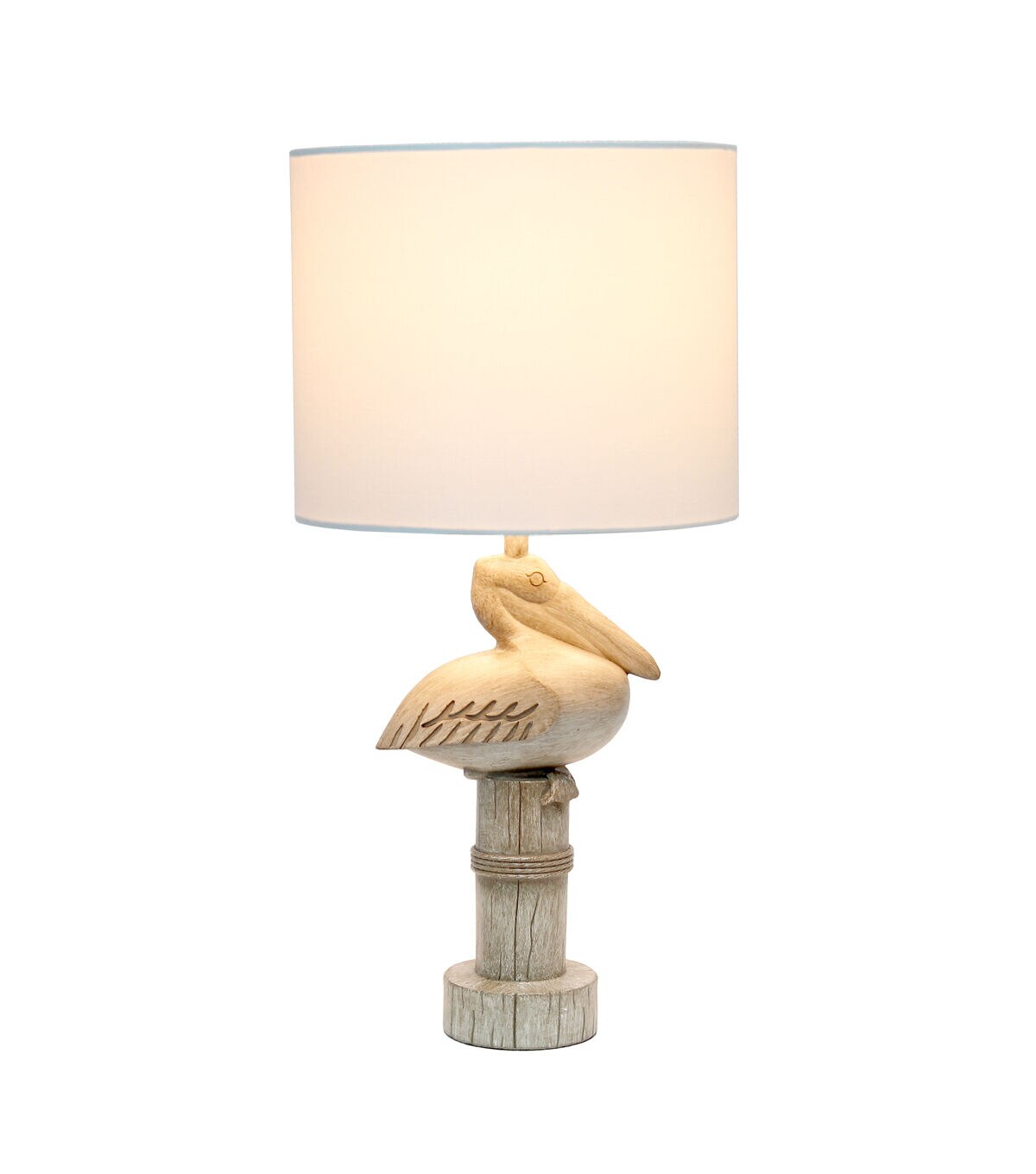 All The Rages 17 Coastal Pelican Polyresin Table Lamp With White Shade