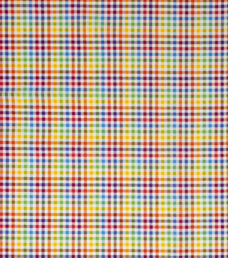 Rainbow Gingham Checkered Cotton Fabric by Keepsake Calico