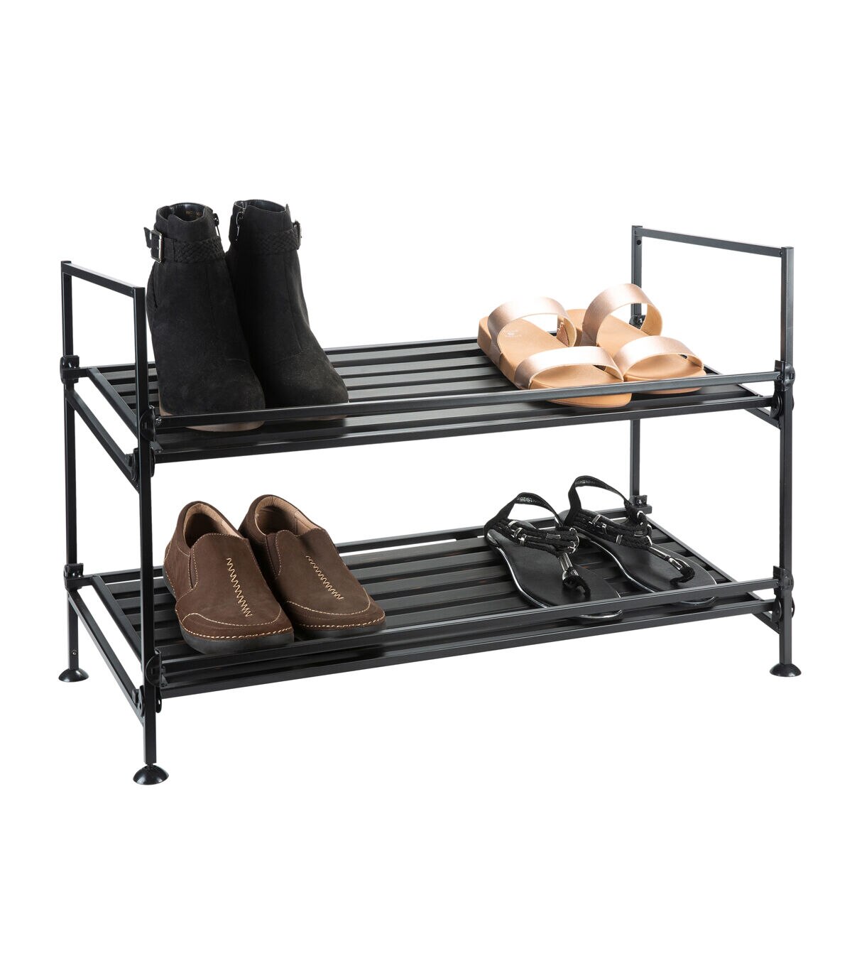 Organize It All 25 Espresso 2 Tier Shoe Rack