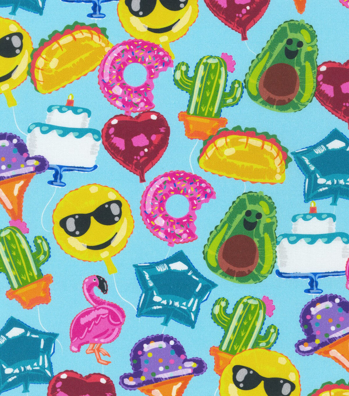 Robert Kaufman Party Balloons Novelty Cotton Fabric