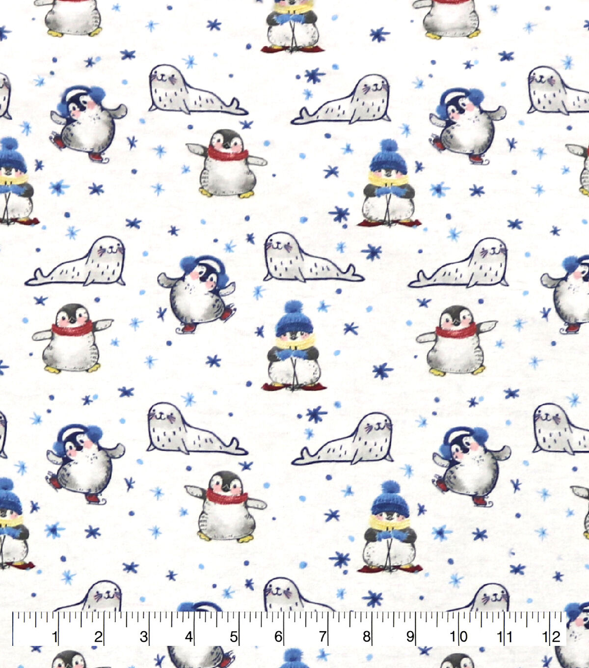 Seals And Penguins Super Snuggle Flannel Fabric