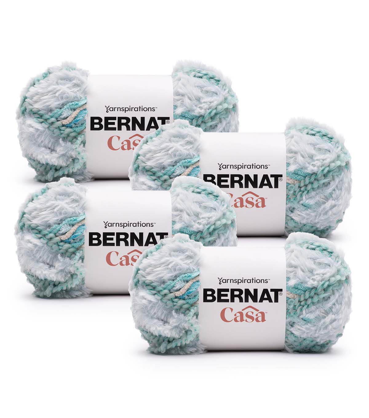 Bernat Casa 170yds Super Bulky Polyester Yarn 4 Bundle