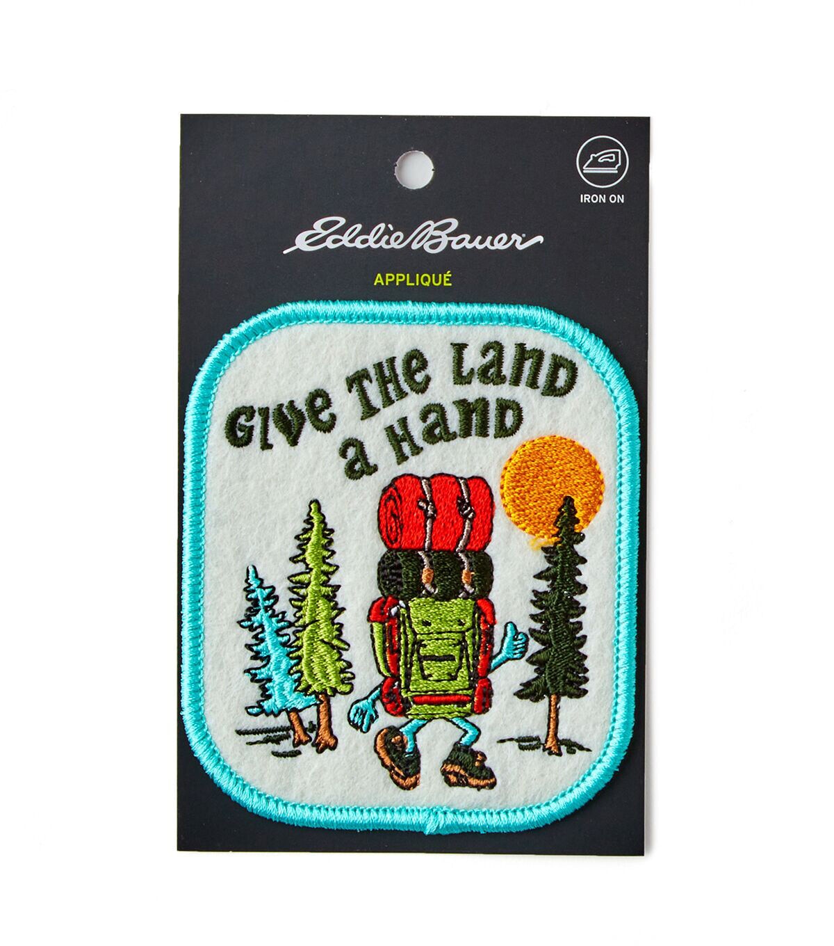 Eddie Bauer 3.5 Give the Land a Hand Iron On Patch