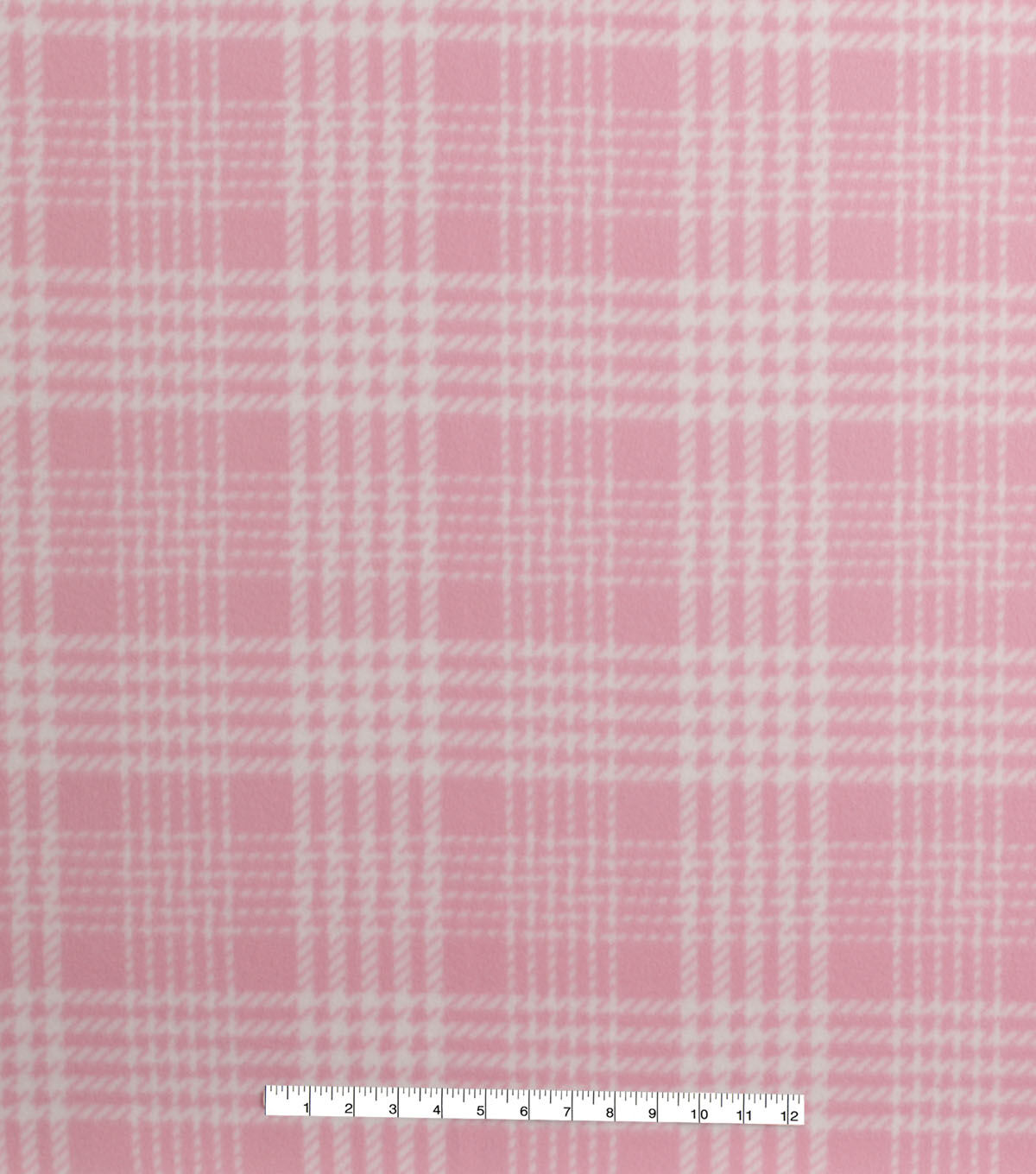 Pink Plaid Blizzard Fleece Fabric