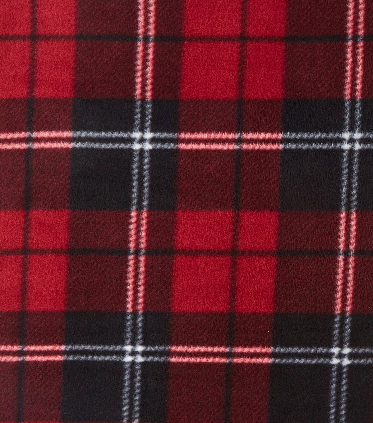Eddie Bauer Red Tartan Plaid Anti Pill Fleece Fabric