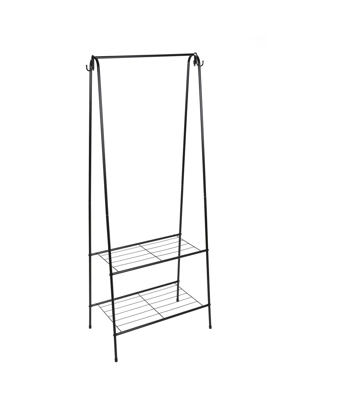 Organize It All 59 Garment Rack With 2 Tier Shelving
