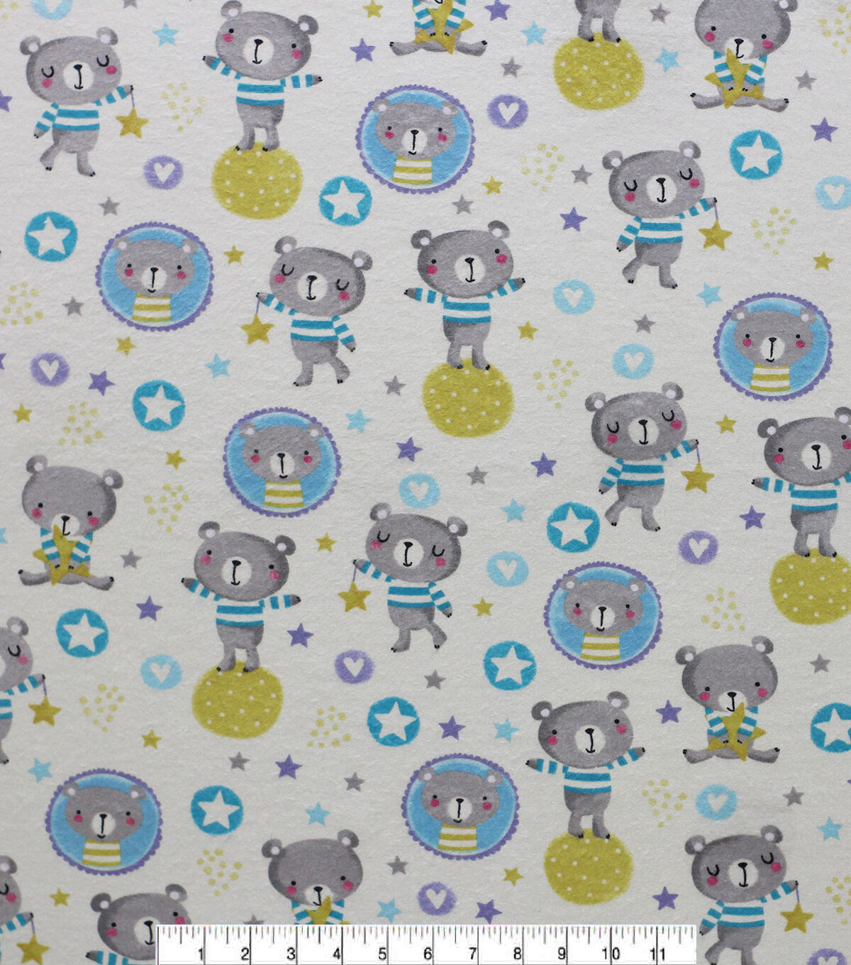 Star Bears Super Snuggle Flannel Fabric