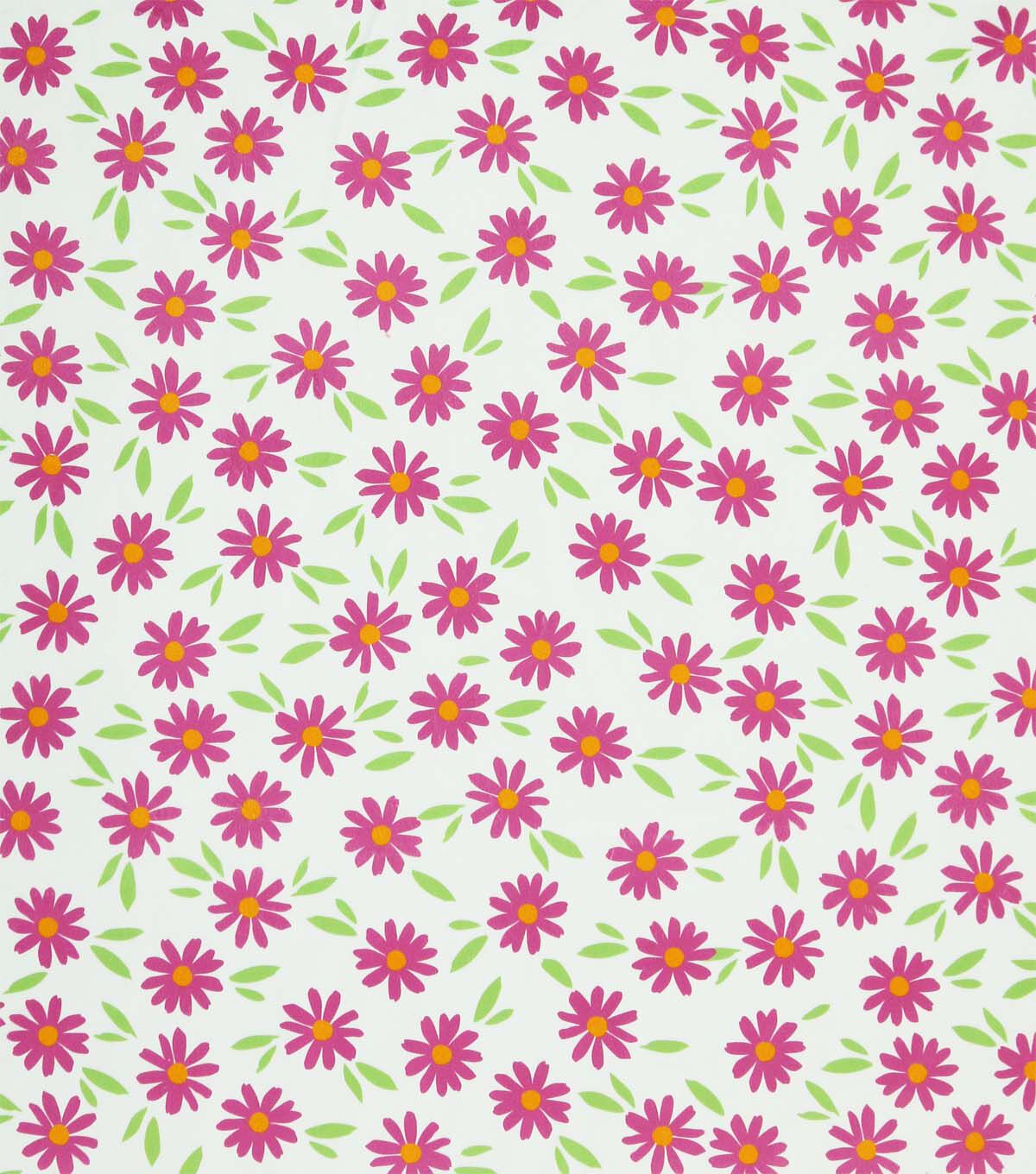 Daisies on White Soft & Minky Fleece Fabric