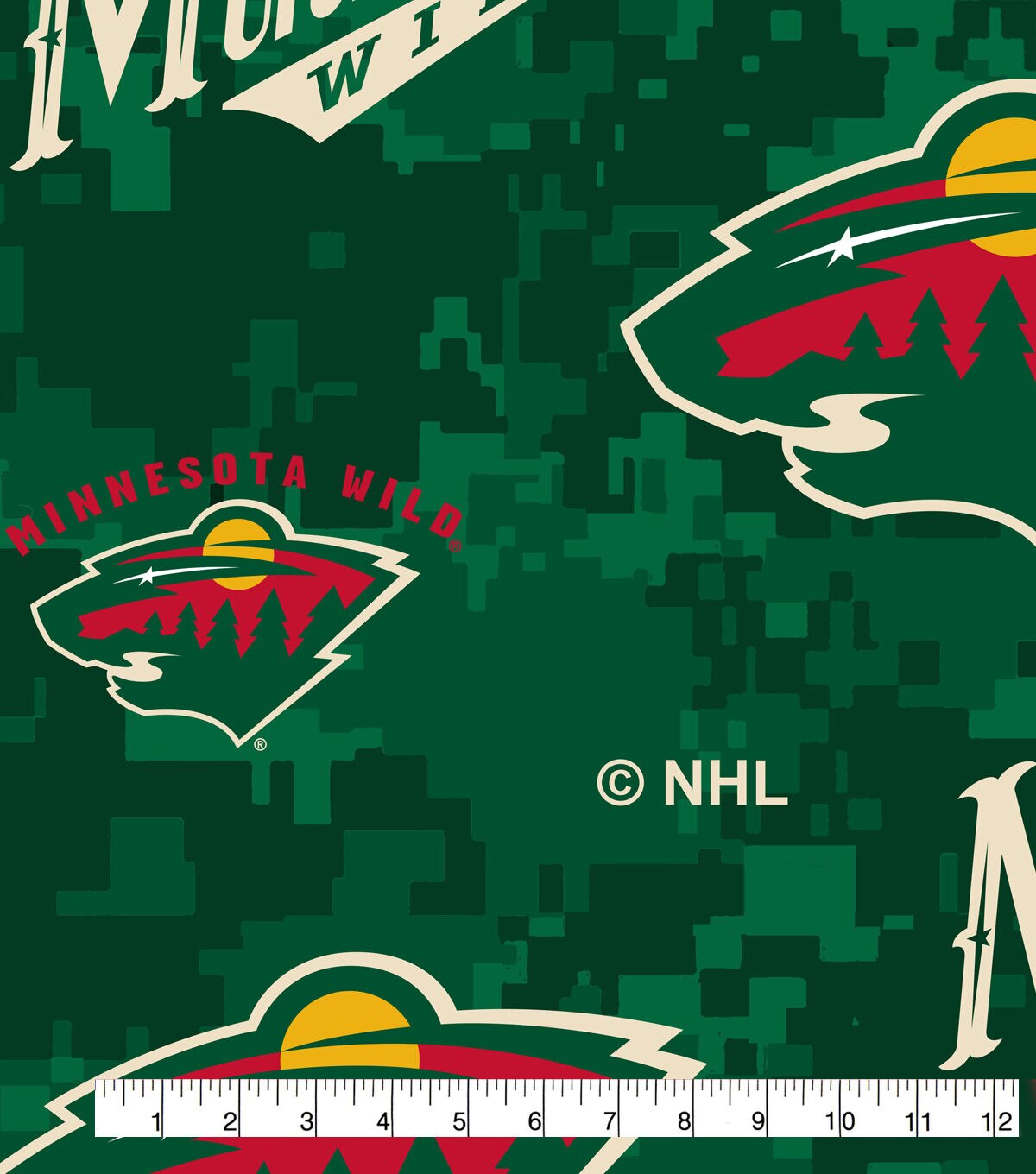 Minnesota Wild Fleece Fabric Digital