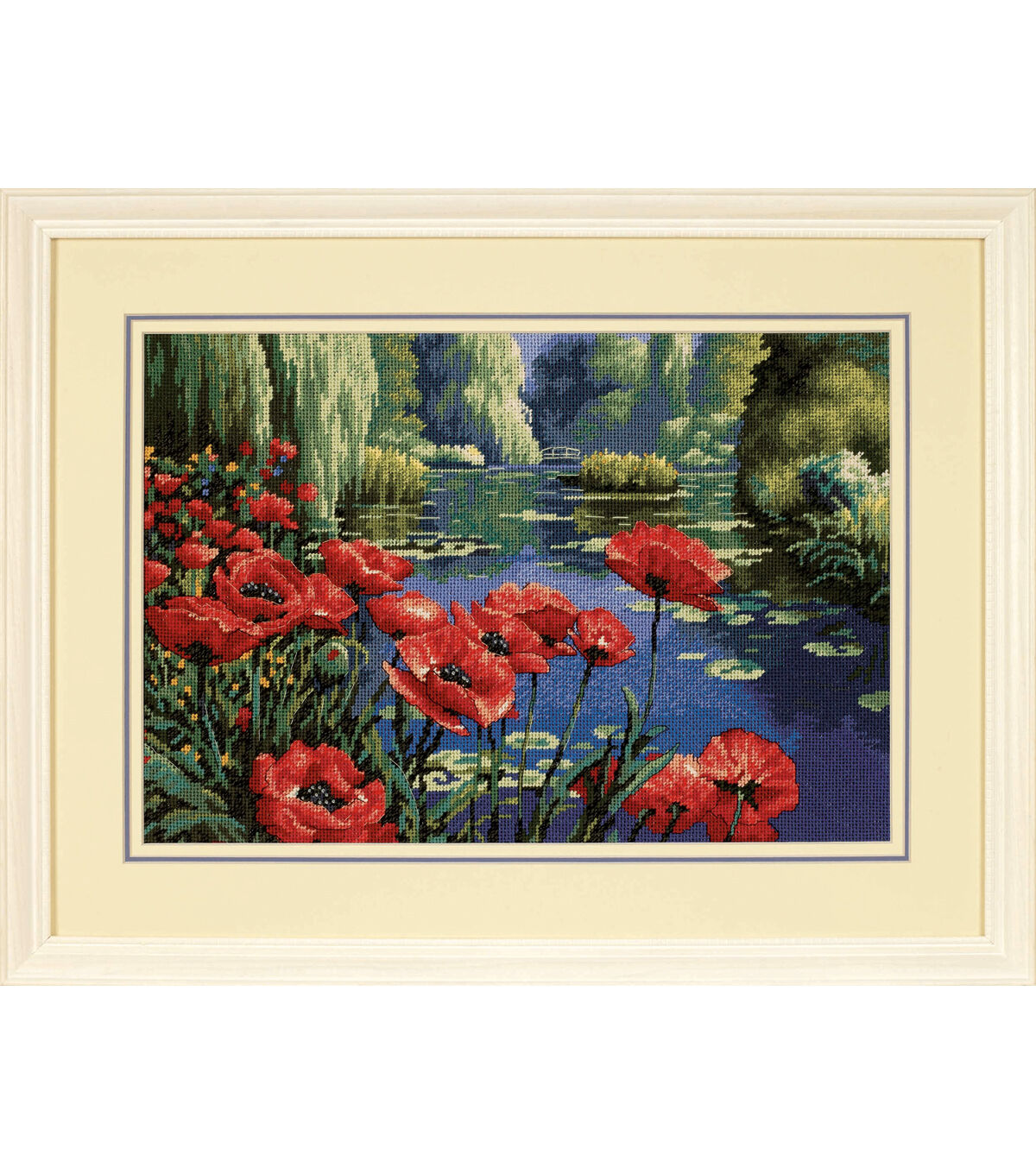 Dimensions 16x 11 Lakeside Poppies Needlepoint Kit