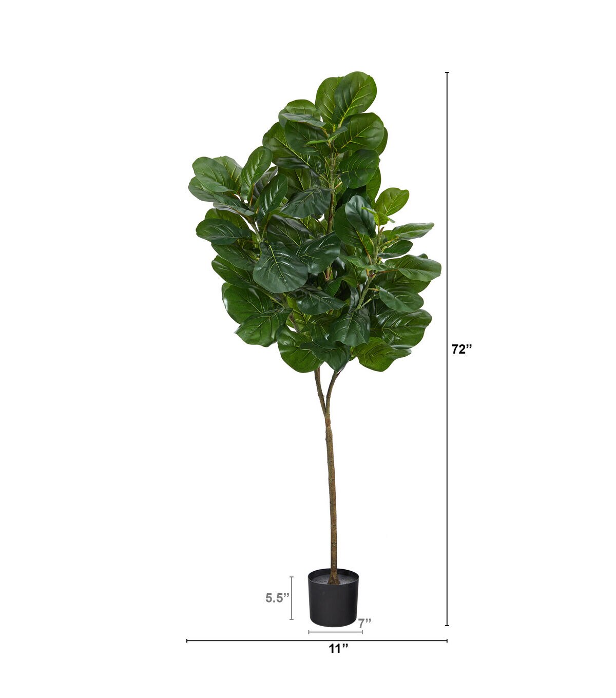 Nearly Natural 6' Fiddle Leaf Fig Artificial Tree