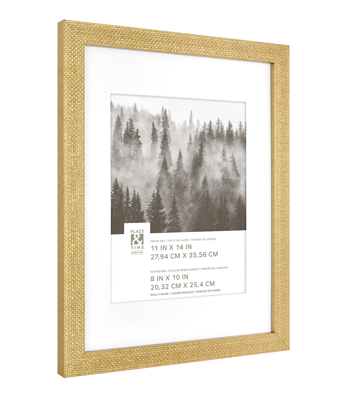 11 x 14 Matted to 8 x 10 Brass Wall Frame by Place & Time