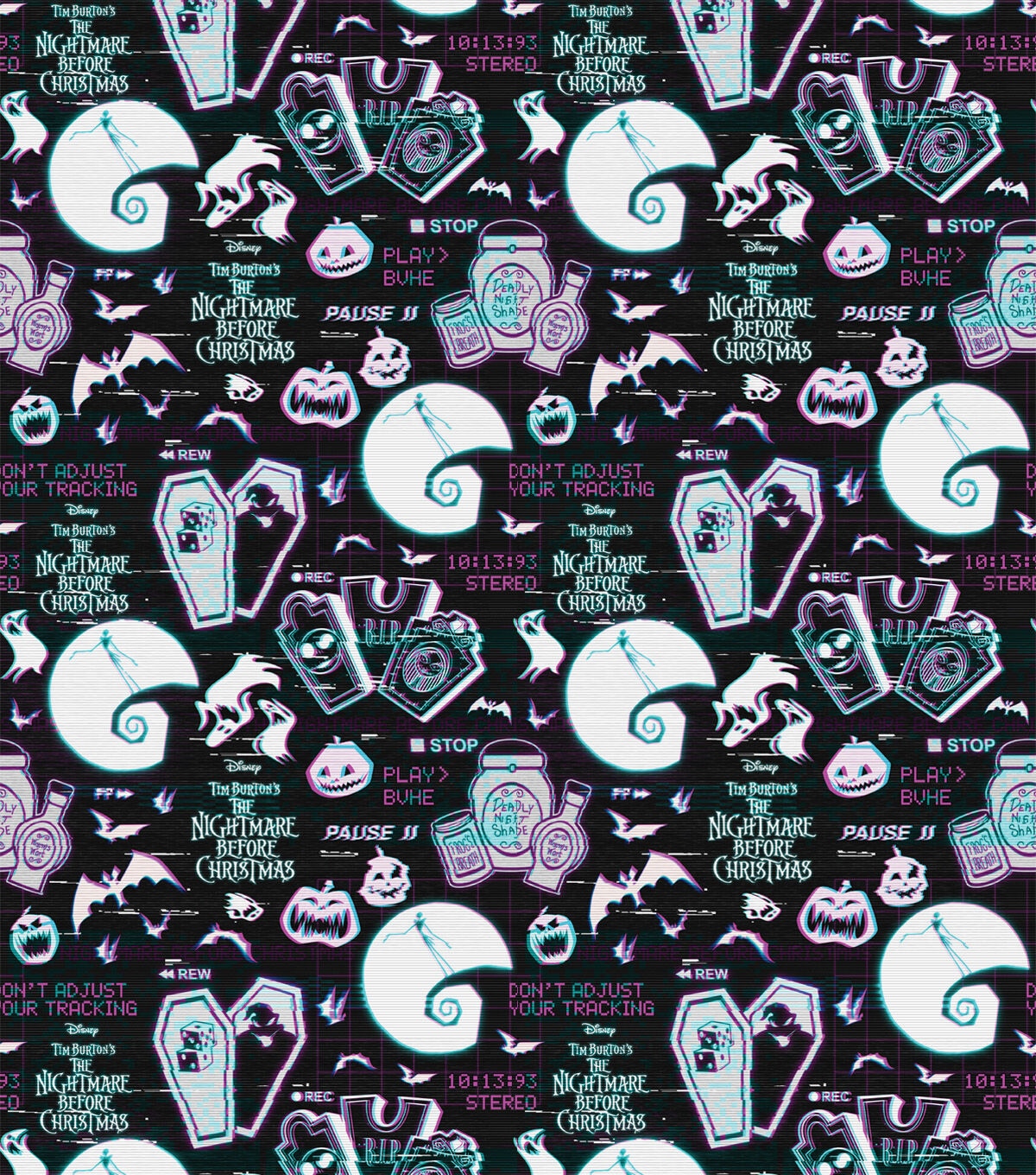 Nightmare Before Christmas Oogie Boogie Coffin Pack Cotton Fabric