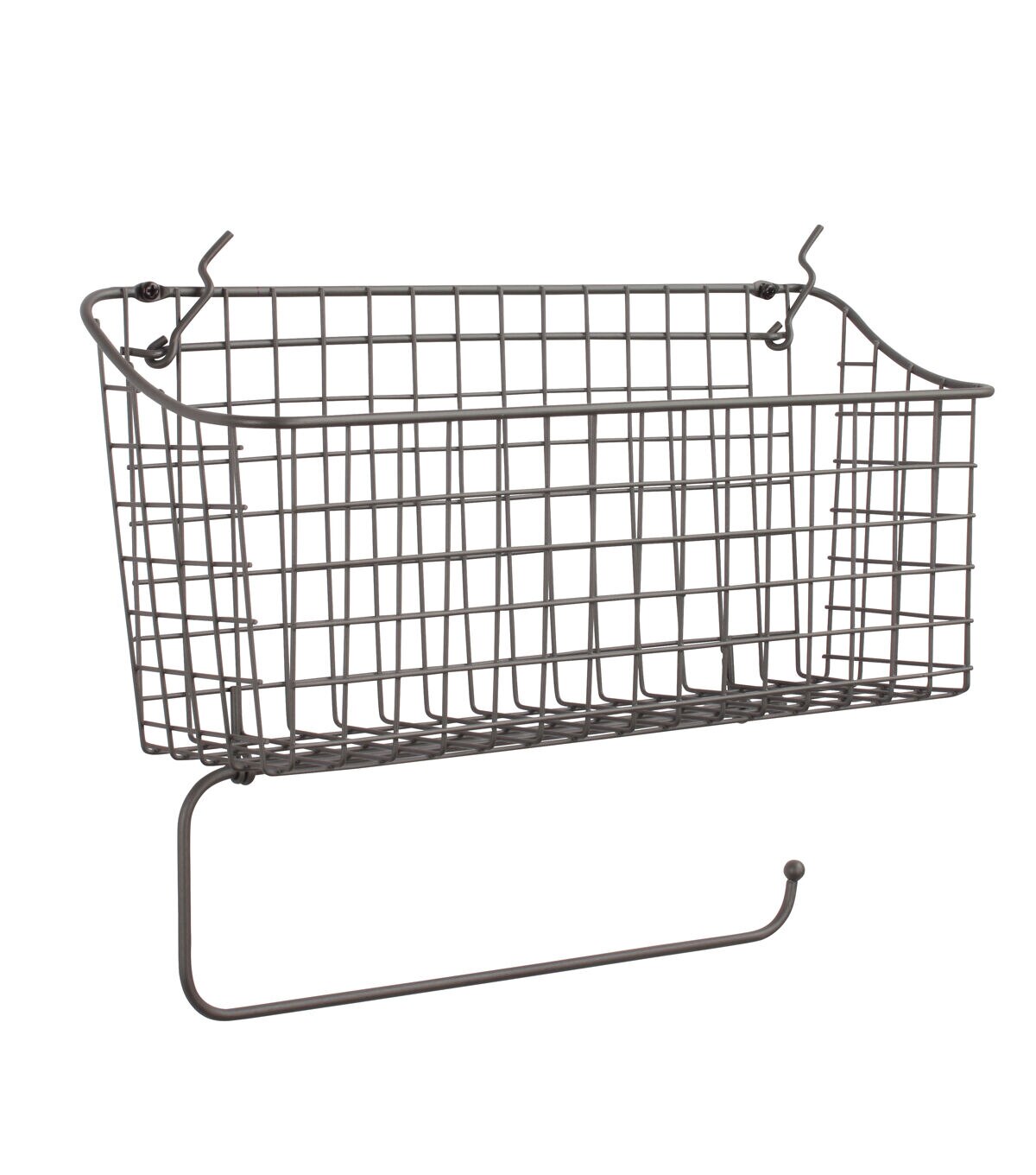 Spectrum Pegboard Basket with Paper Towel Holder