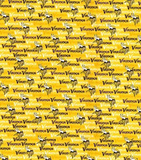 NFL Yellow Minnesota Vikings Cotton Duck Canvas