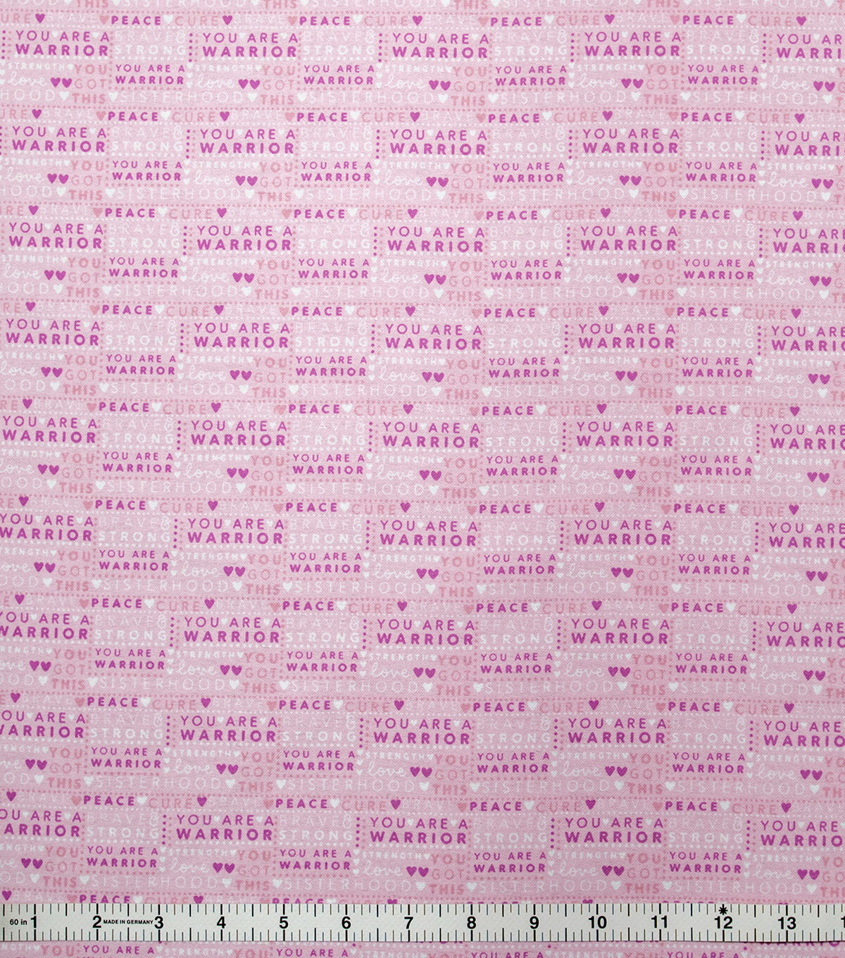 Breast Cancer Awareness Super Snuggle You Are A Warrior Flannel Fabric