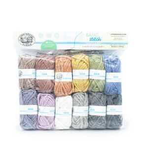 Lion Brand Basic Stitch Antimicrobial Thick & Quick 17yds Yarn 12 Bundle