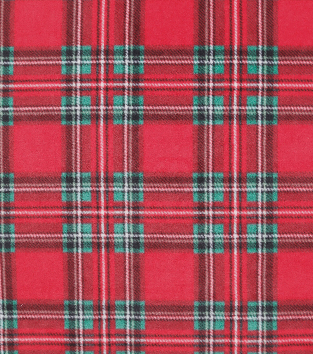 Christmas Red Plaid Anti Pill Fleece Fabric