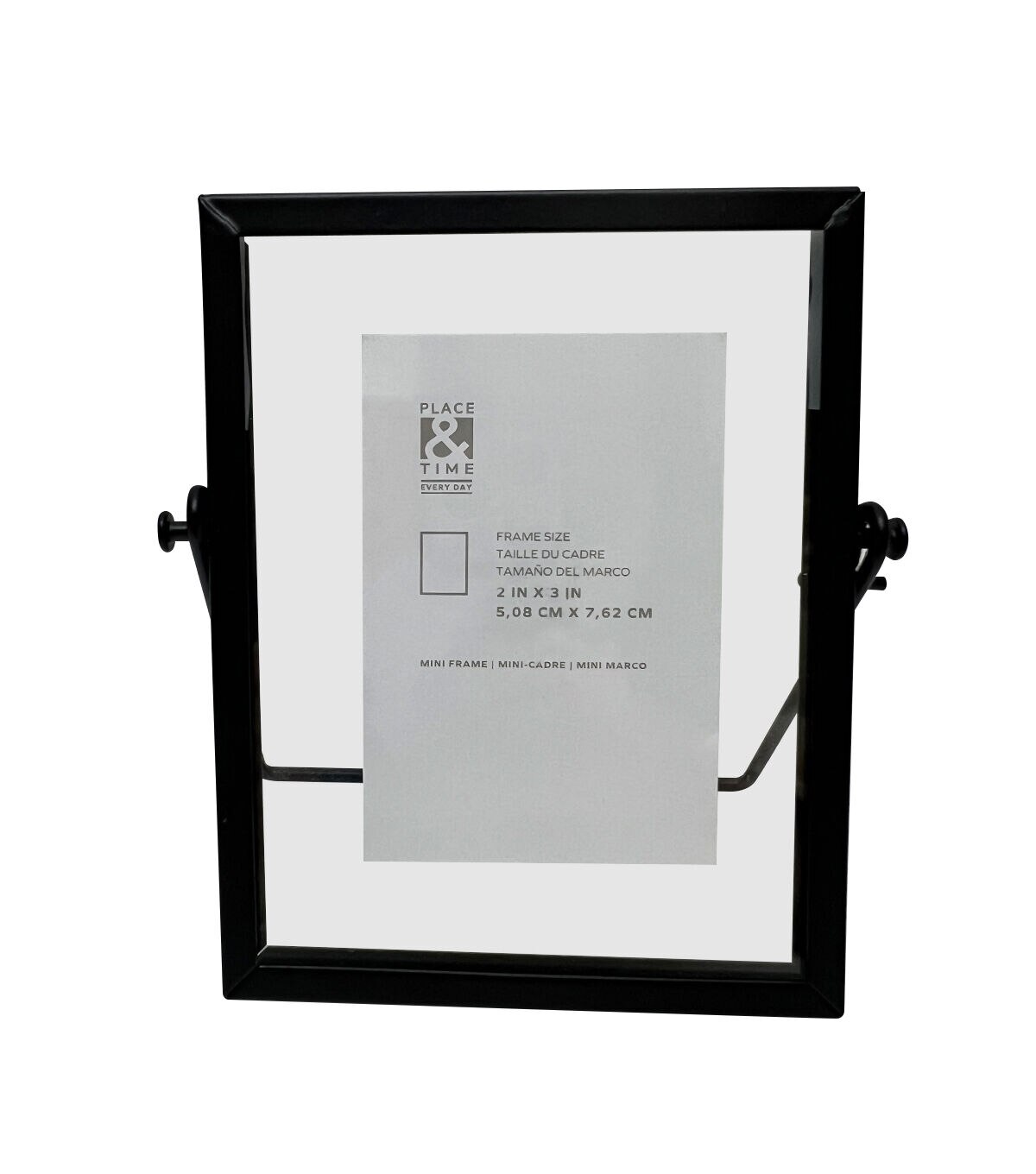 2 x 3 Black Edged Transparent Tabletop Picture Frame by Place & Time