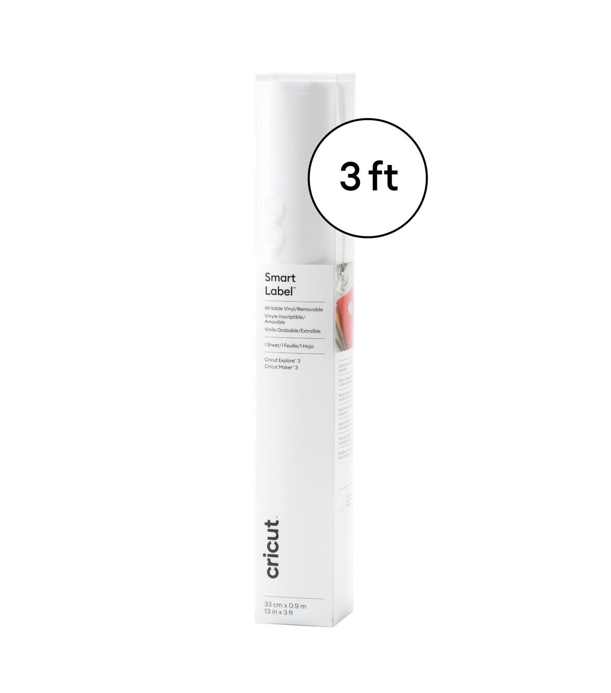 Cricut 13 x 3' Smart Label Removable Writable Vinyl Roll