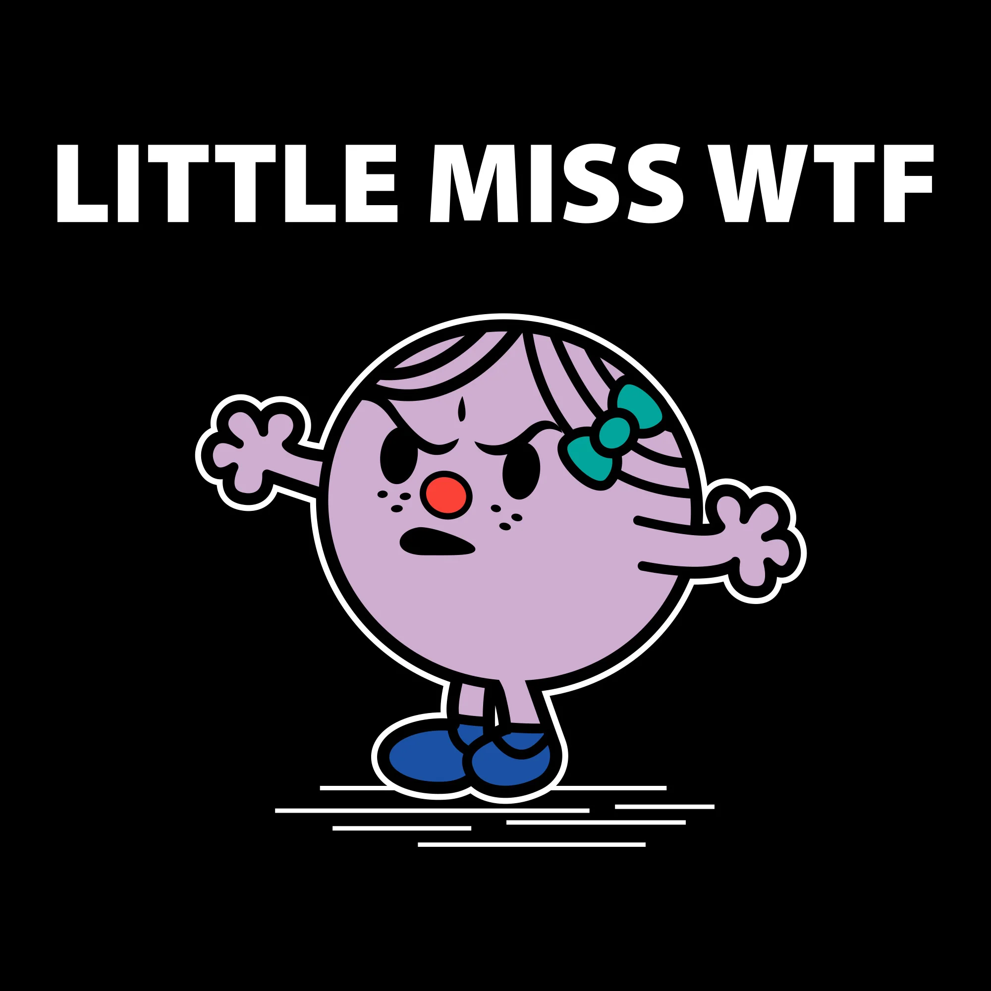 Women's WTF  Slim Fit T-Shirt - Black