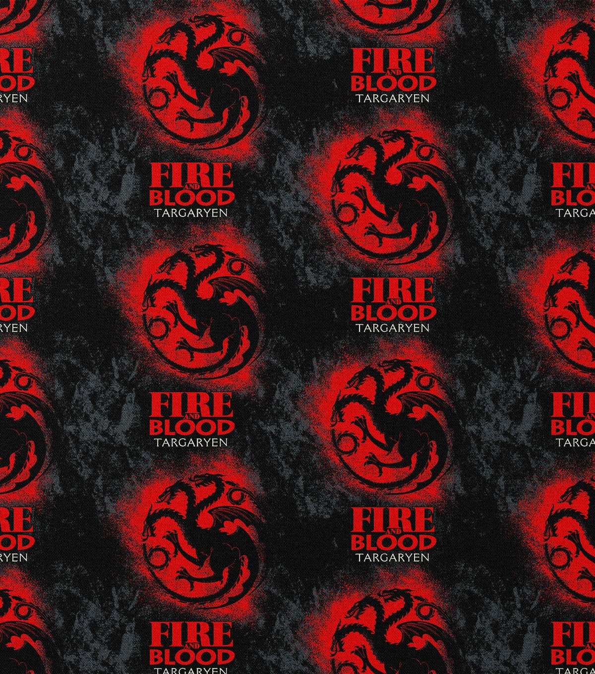 Game of Thrones Targaryen Stamp Cotton Fabric
