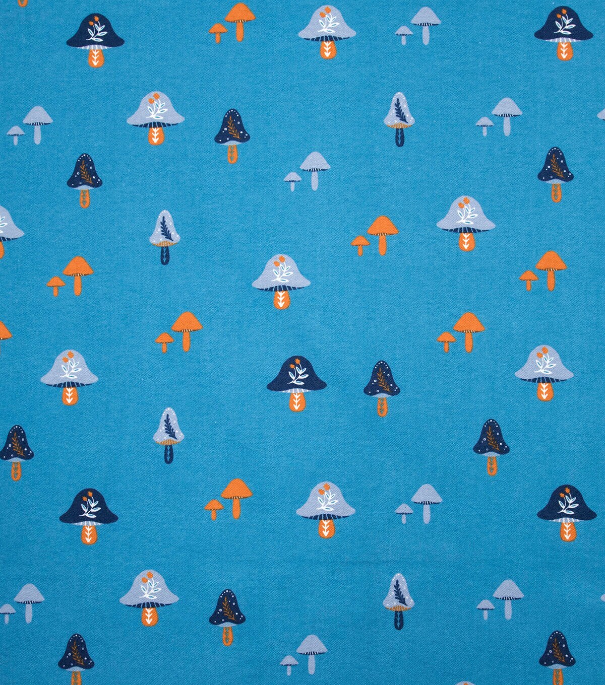 Super Snuggle Folk Mushrooms Flannel Fabric