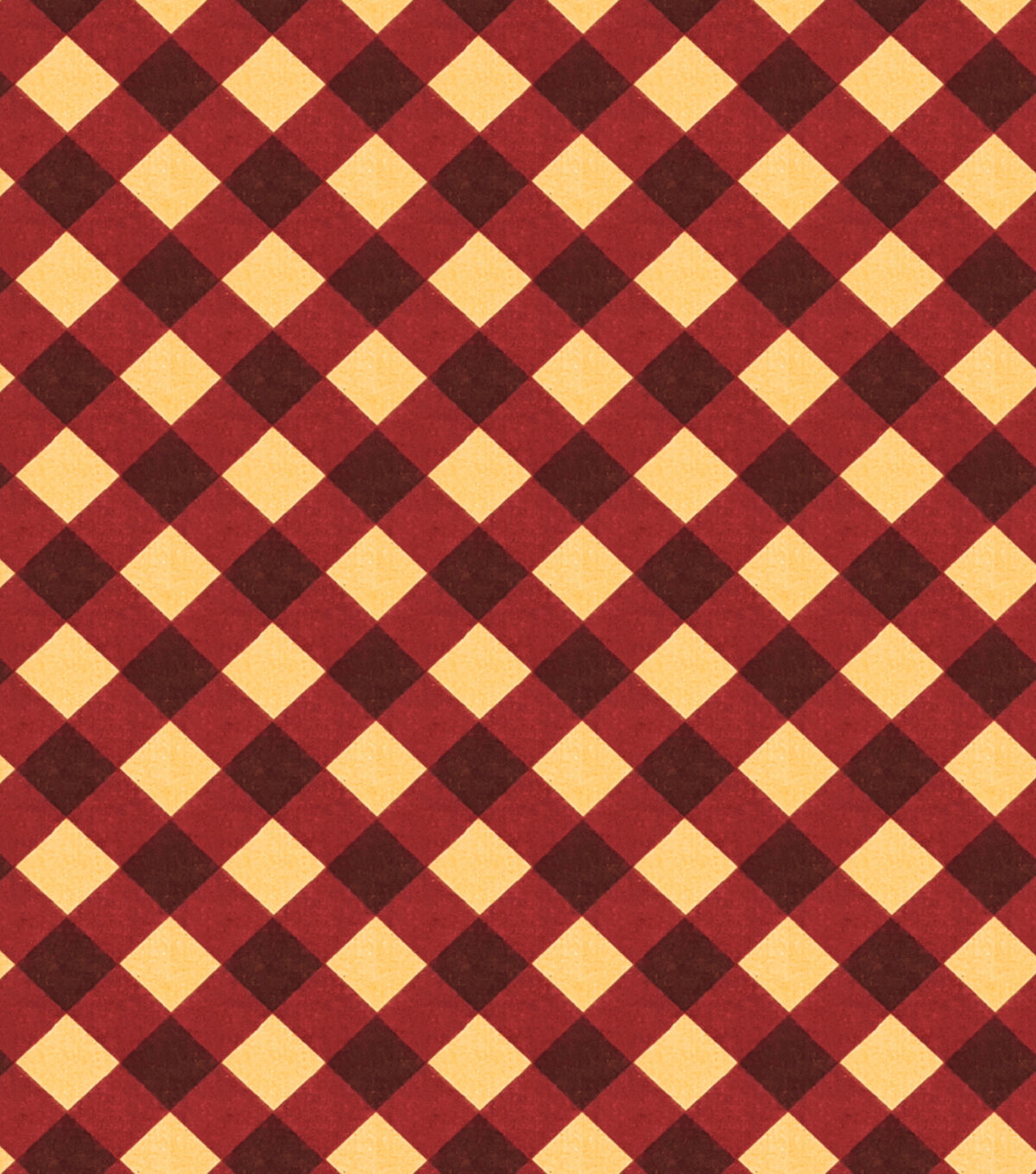 Gold Red Bias Check Super Snuggle Flannel Fabric