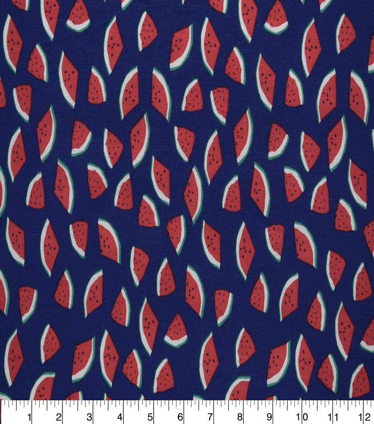 Americana Watermelons on Navy Quilt Cotton Fabric by Quilter's Showcase